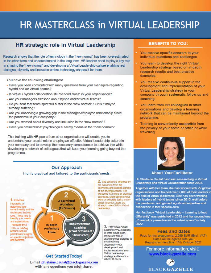 HR strategic role in virtual leadership